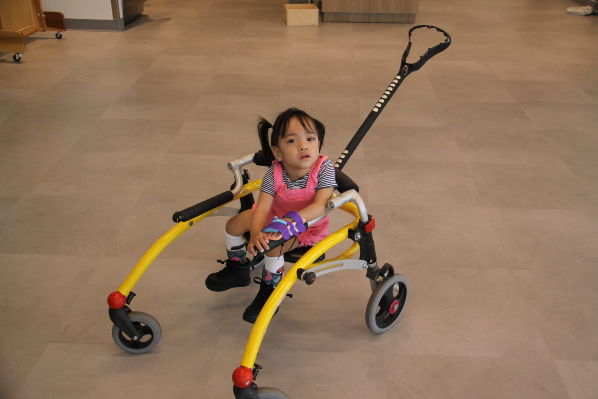 Cerebral Palsy patient using walker